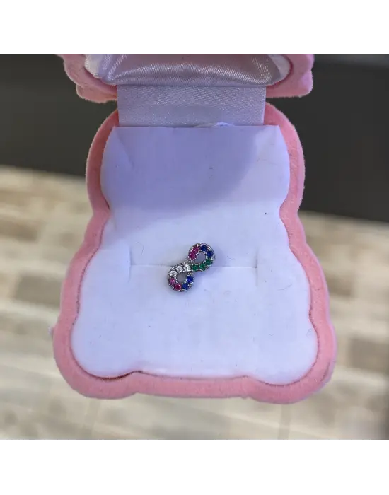 Sonsuzluk İşaretli Kararmaz Çelik Tragus Piercing Topçuklu