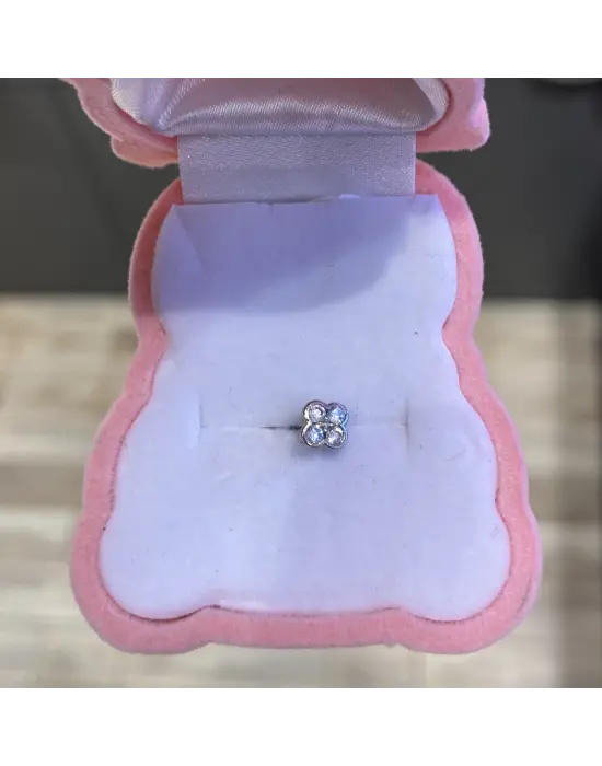 Minimal Figürlü Tragus Çelik Piercing Döndürerek Açılan