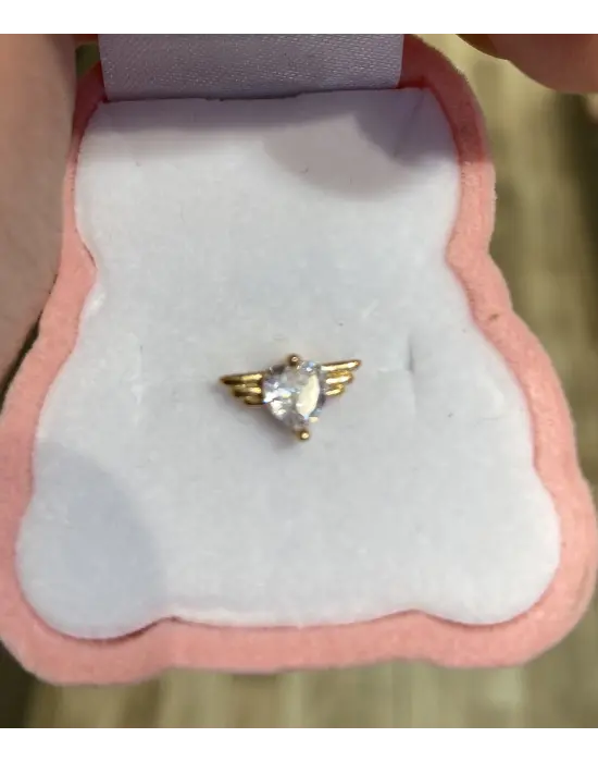 Kalpli Açılan Kanat Görünümlü Kıkırdak Piercing Altı Toplu