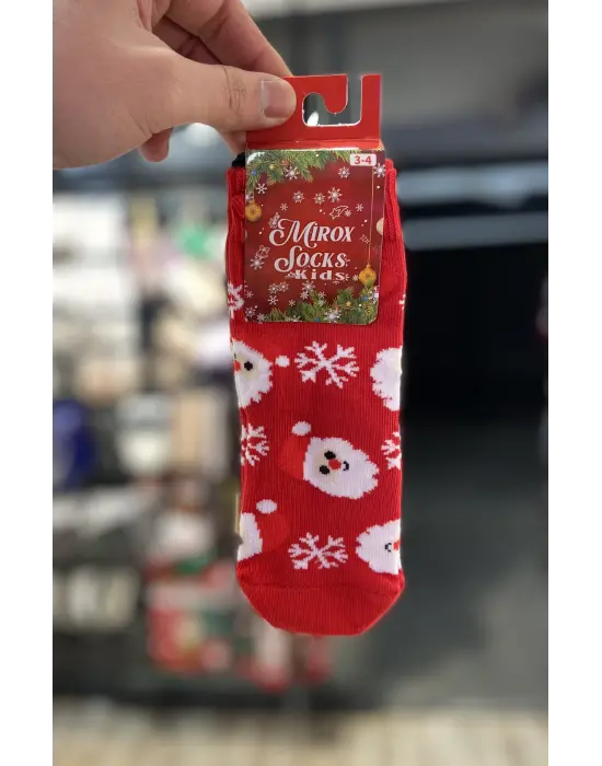 3 Adet Çocuk Yılbaşı Çorabı | 1-4 Yaş Kız, Erkek