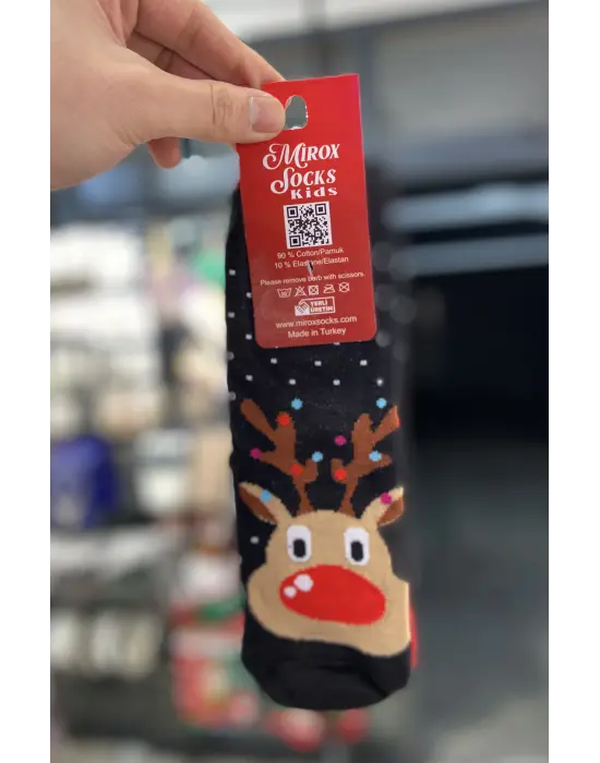 4,5,6 Yaş Kız - Erkek Çocuk Yılbaşı & Yeni Yıl Çorabı 3’lü Set | Çoklu Noel Baba