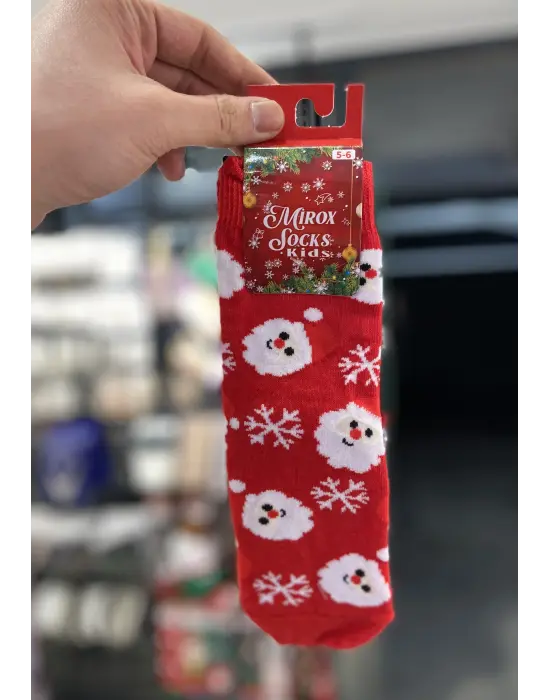 4,5,6 Yaş Kız - Erkek Çocuk Yılbaşı & Yeni Yıl Çorabı 3’lü Set | Çoklu Noel Baba