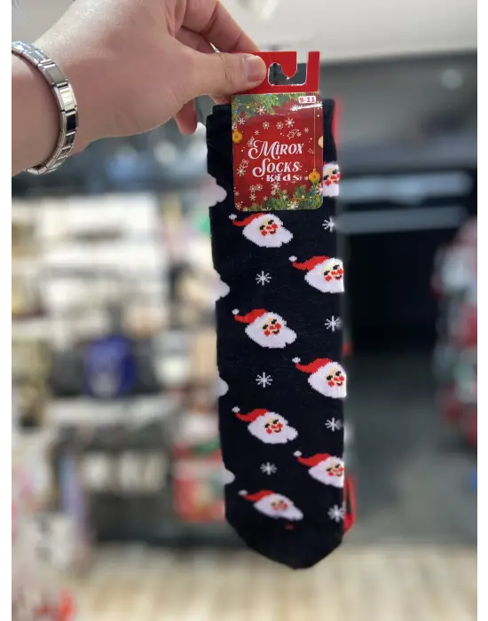 Büyük Boy Çocuklar İçin Yeni Yıl Temalı Yılbaşı Çorapları 3 Adet