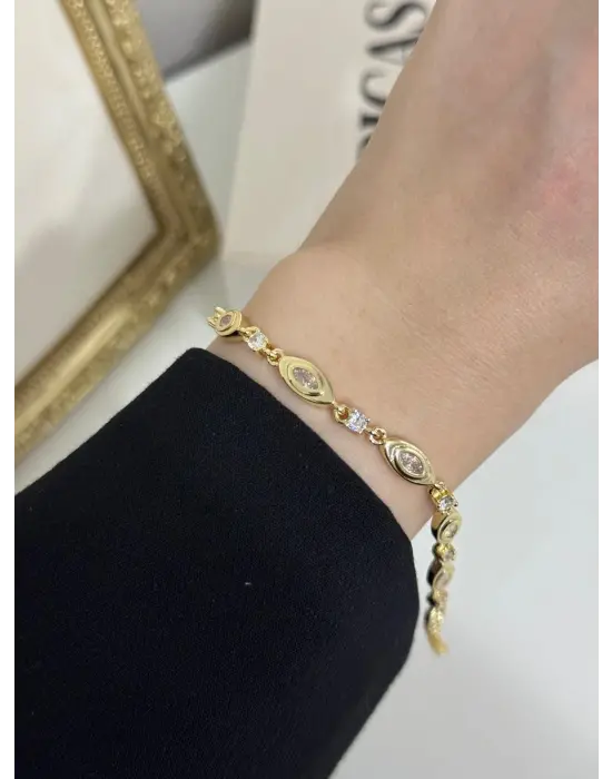 Fasülye Model Oval Zincir Ysx Kadın Bileklik