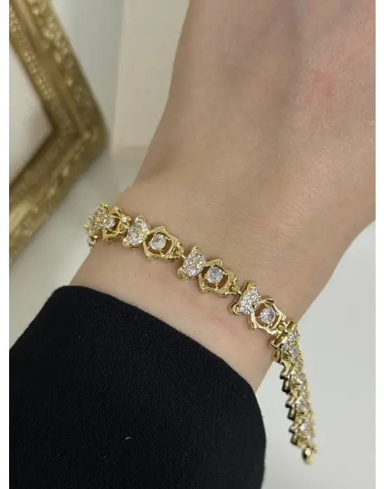 Ayı& Ayıcık Figürlü Ysx Marka Vip Çelik Bileklik Kadın