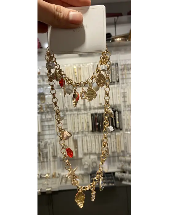 Deniz Temalı Tatillik Renkli Kolye & Bileklik Seti