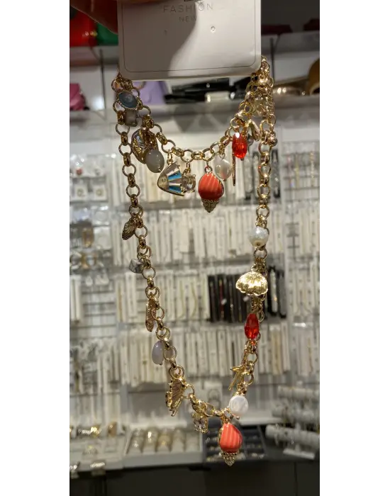 Deniz Temalı Tatillik Renkli Kolye & Bileklik Seti