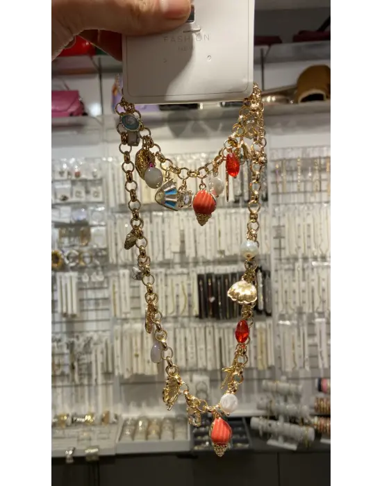 Deniz Temalı Tatillik Renkli Kolye & Bileklik Seti