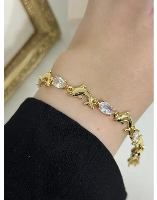 Xuping Kadın Çelik Bileklik Yunus Figürlü