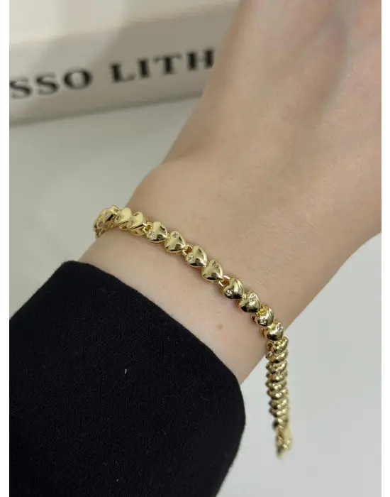 Minimal Kalpli Gold Kaplama Çelik Kadın Bileklik (Xuping)