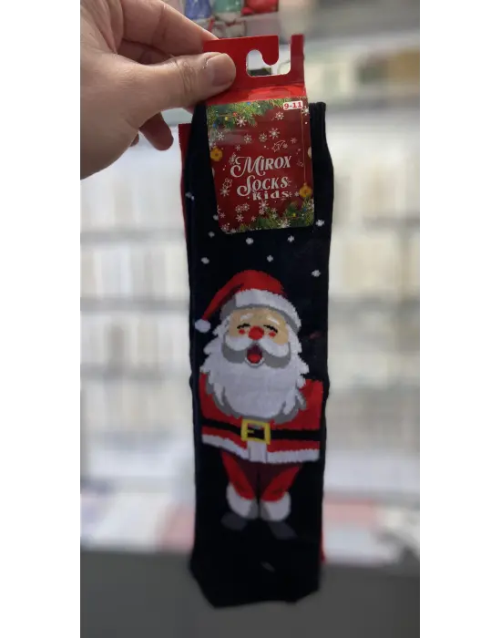 3 Adet Genç Yılbaşı Temalı Çorap: 9-10-11-12 Yaş Unisex Kardan Adamlı