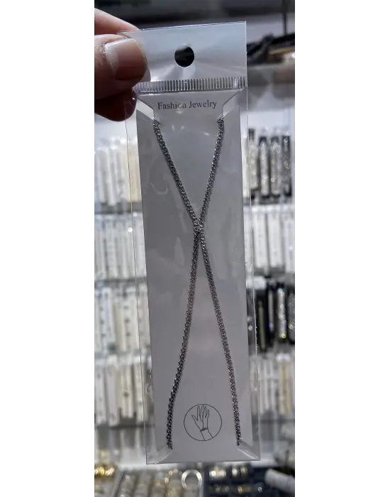 Gümüş Renk İnce Çelik Zincirli Şahmeran Bileklik