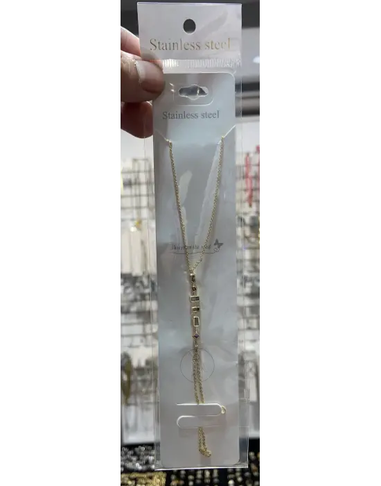 7 Element Model Küçük Taşlı Zarif Gold Renk Şahmeran Bileklik