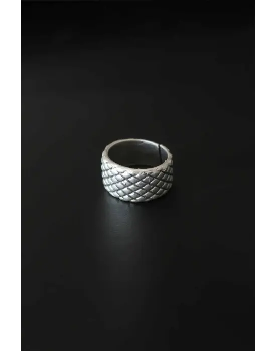 Antik Gümüş Renk Ayarlanabilir Erkek Yüzük