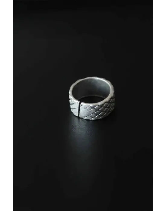 Antik Gümüş Renk Ayarlanabilir Erkek Yüzük