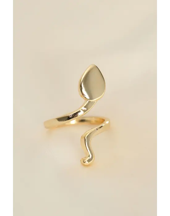 Ayarlamalı Altın Renk Yılan Yüzük