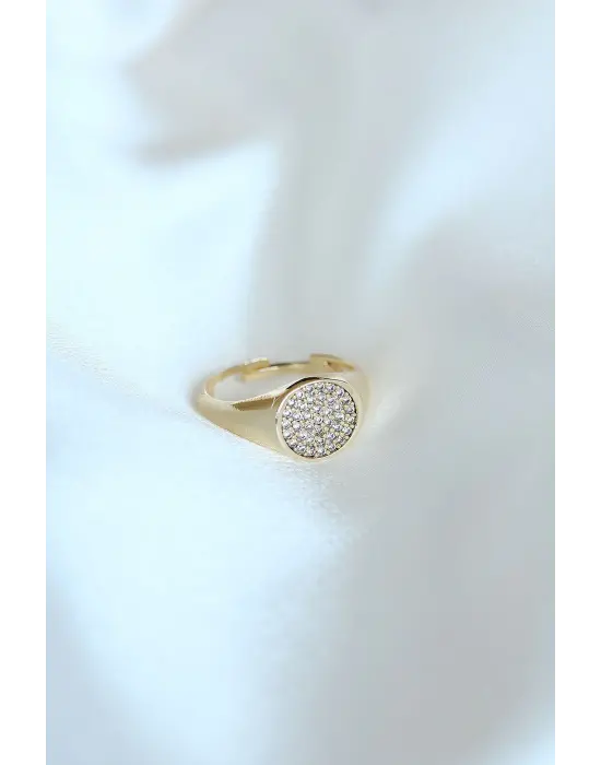 Ayarlamalı Oval Zirkon Taşlı Yüzük
