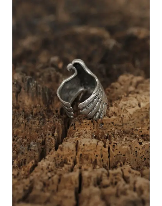 Ayarlamalı Şahin Tasarımlı Erkek Yüzük