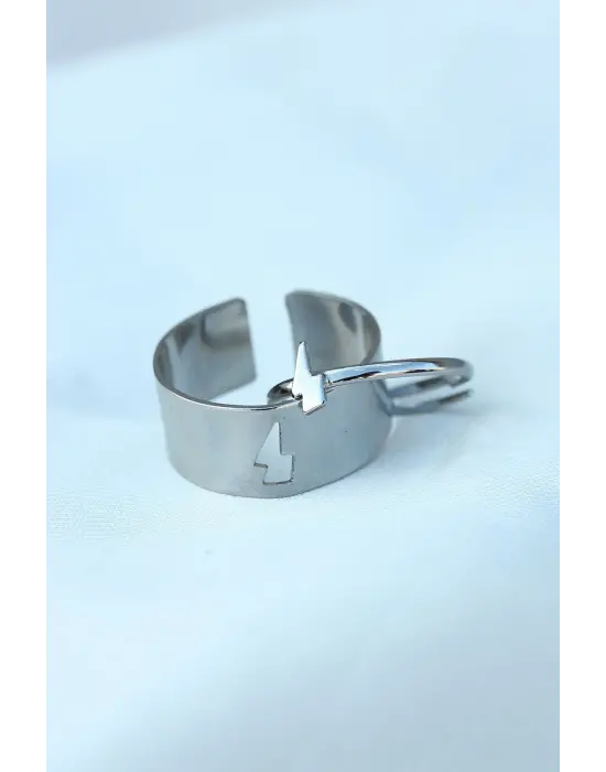 Ayarlamalı Şimşek Model Çift Yüzüğü