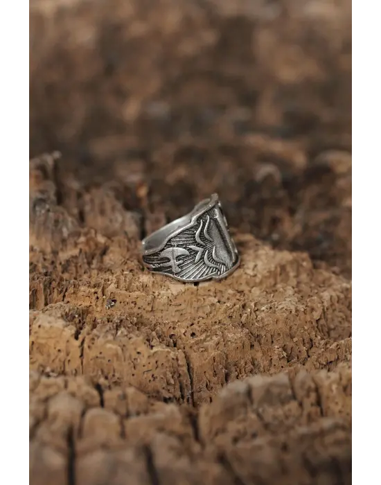 Ayarlamalı Vav Tasarımlı Erkek Yüzük