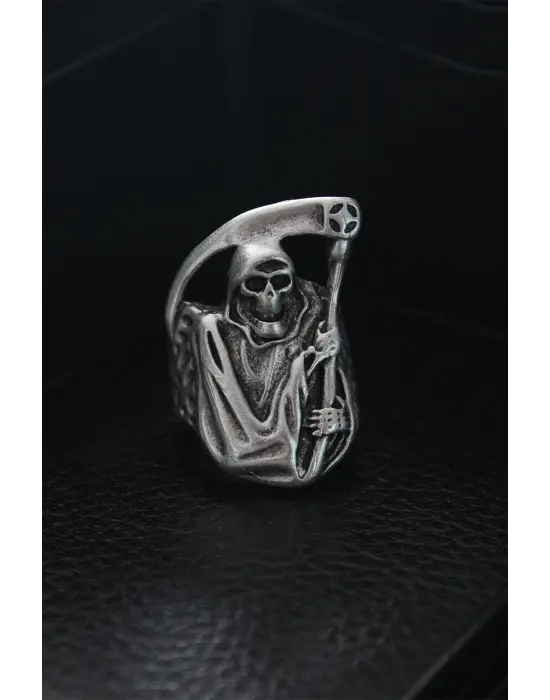 Ayarlanabilir Azrail Figürlü Erkek Yüzük