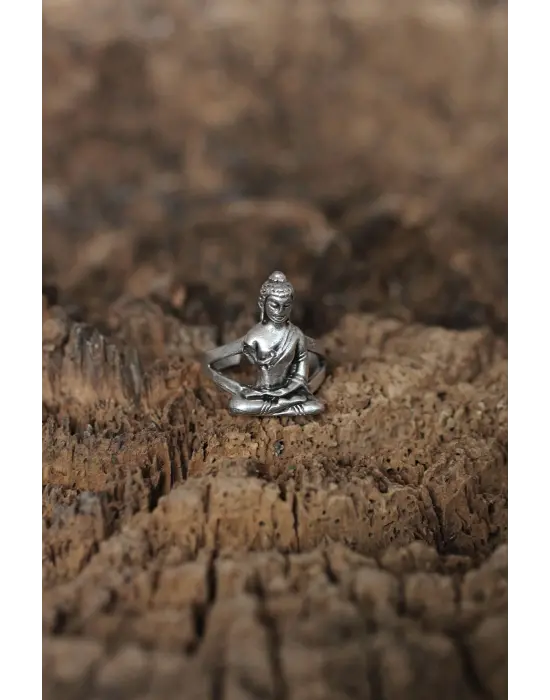 Ayarlanabilir Buda Tasarımlı Erkek Yüzük