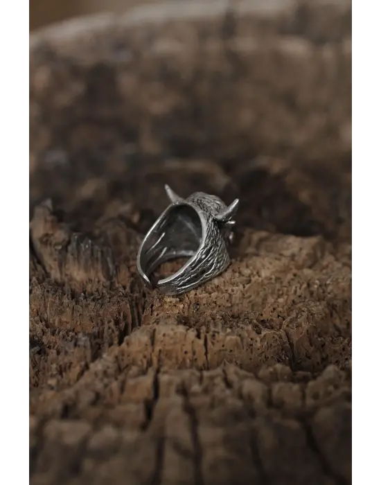 Ayarlanabilir Bufalo Tasarımlı Erkek Yüzük