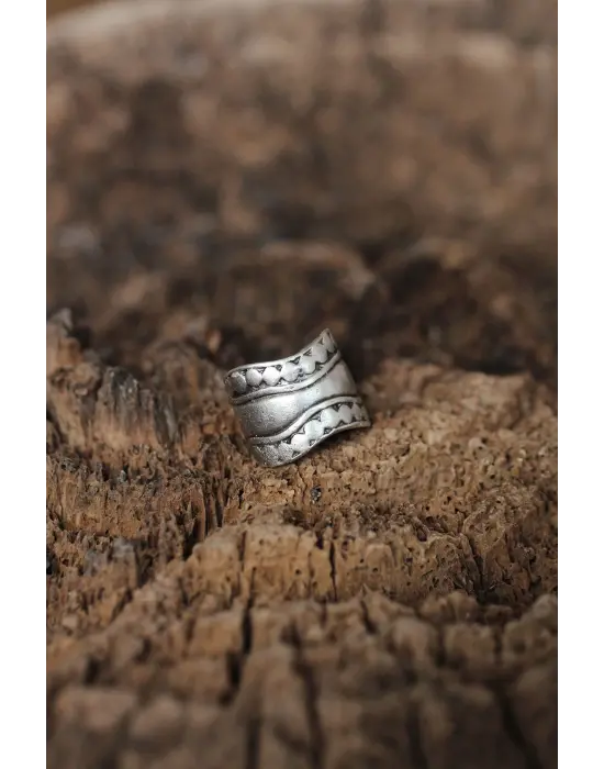 Ayarlanabilir Desenli Erkek Yüzük