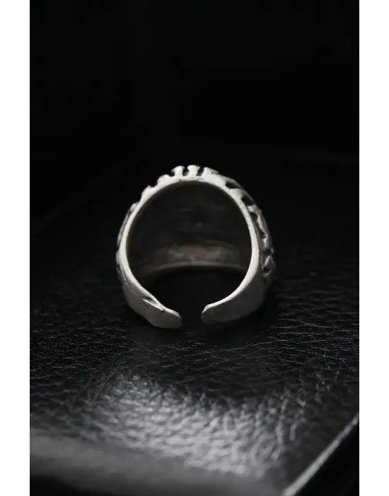 Ayarlanabilir Desenli Kurukafa Model Erkek Yüzük