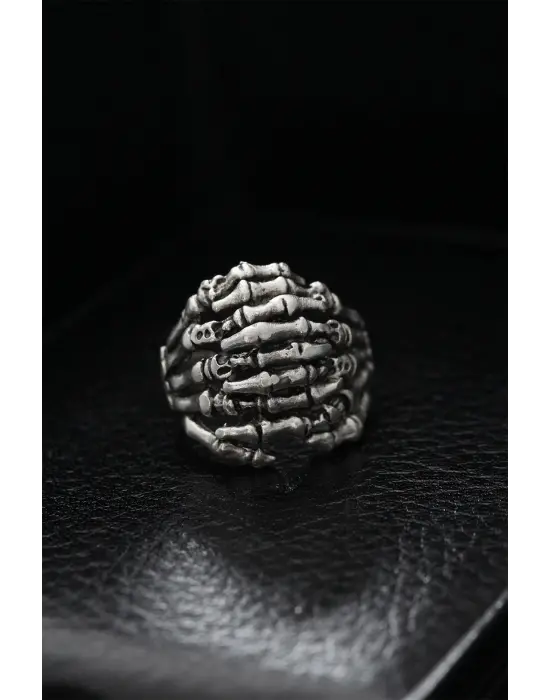 Ayarlanabilir İskelet Eli Model Erkek Yüzük