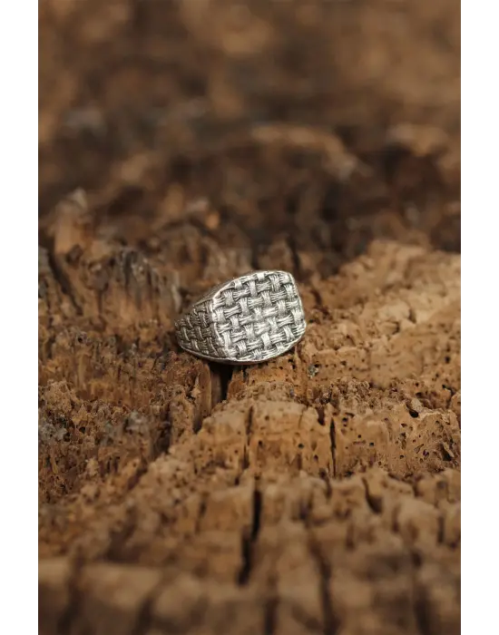 Ayarlanabilir Motifli Erkek Yüzük