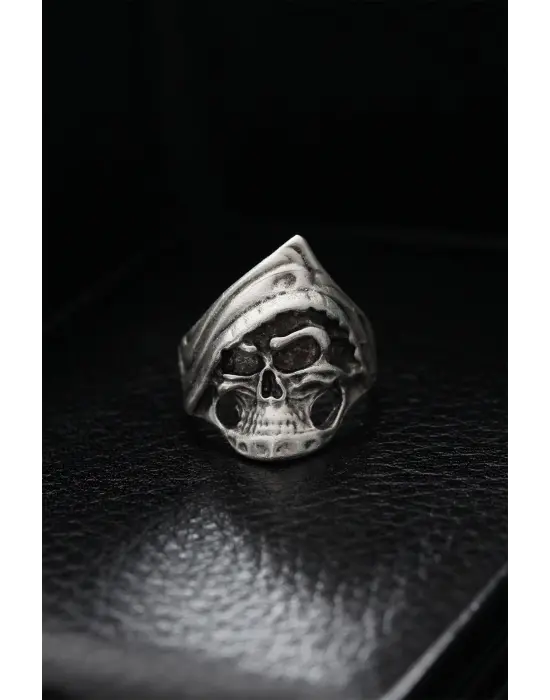 Ayarlanabilir Motorcu Kurukafa Model Erkek Yüzük