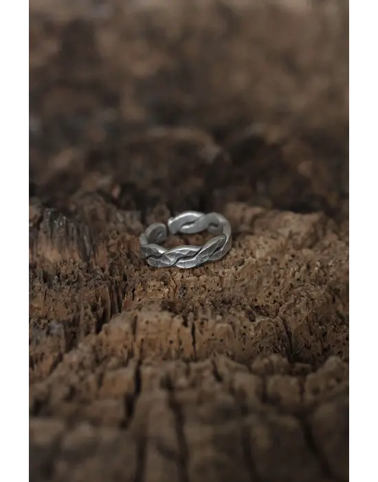 Ayarlanabilir Örgü Tasarımlı Erkek Yüzük