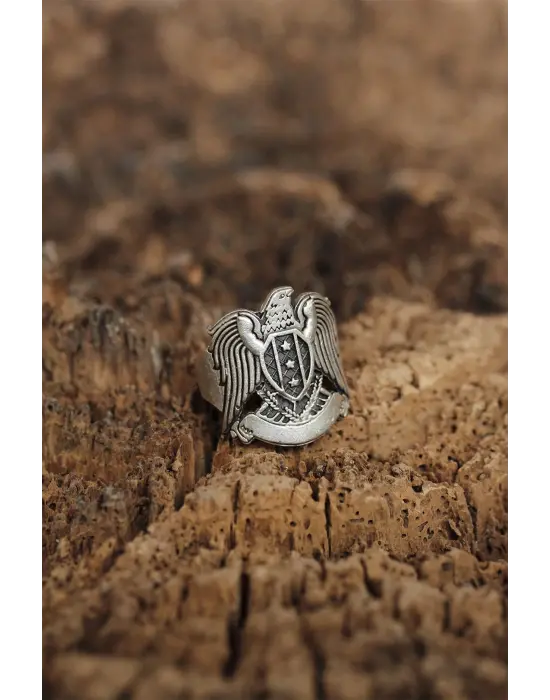 Ayarlanabilir Selçuklu Kartalı Arma Erkek Yüzük
