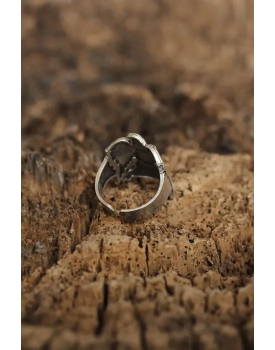 Ayarlanabilir Selçuklu Kartalı Arma Erkek Yüzük