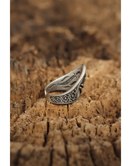 Ayarlanabilir Yay ve Kılıç Sembolü Erkek Yüzük