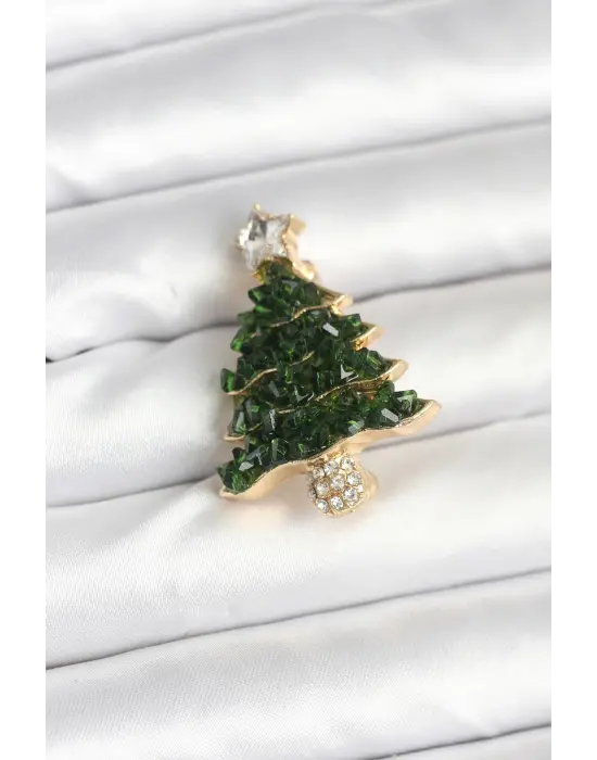 Çam Ağacı Model Yılbaşı Temalı Broş