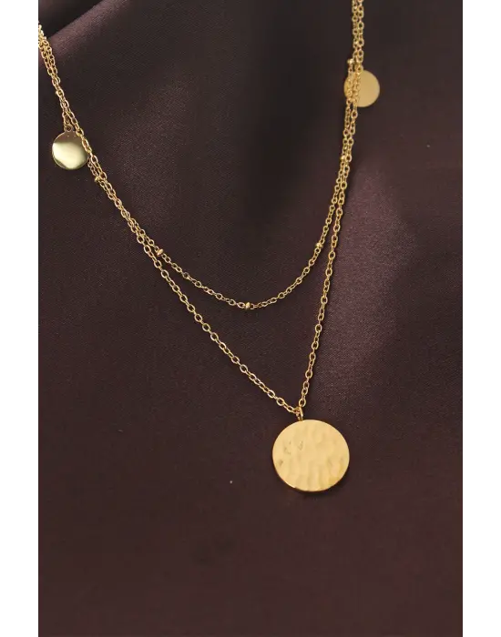 Çelik Çift Zincirli Kolye