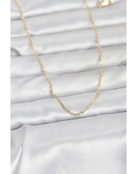 CM 14K Gold Renk Burgu Model 60 cm Kadın Kolye