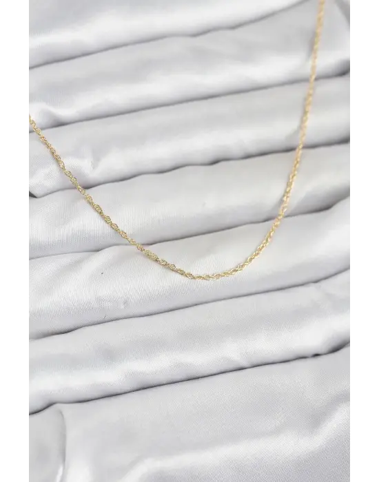 CM 14K Gold Renk Burgu Model 60 cm Kadın Kolye