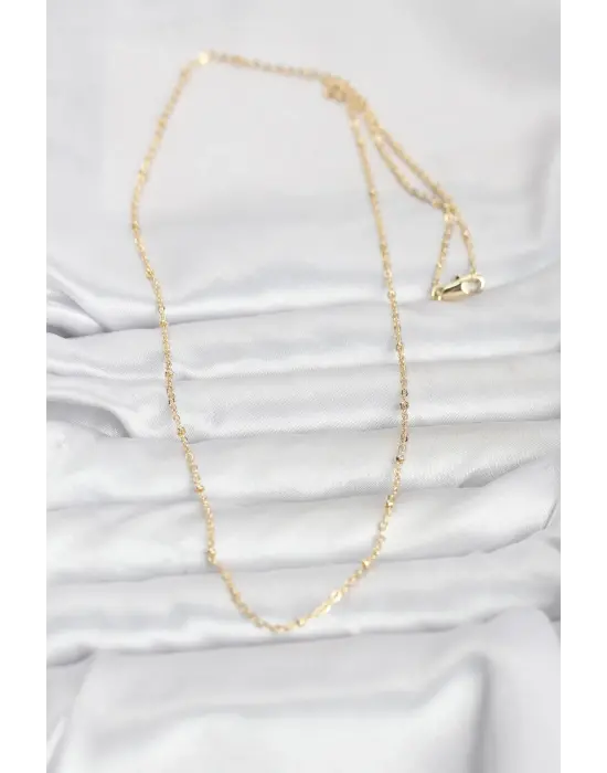 CM 14K Gold Renk Burgu Model 60 cm Kadın Kolye