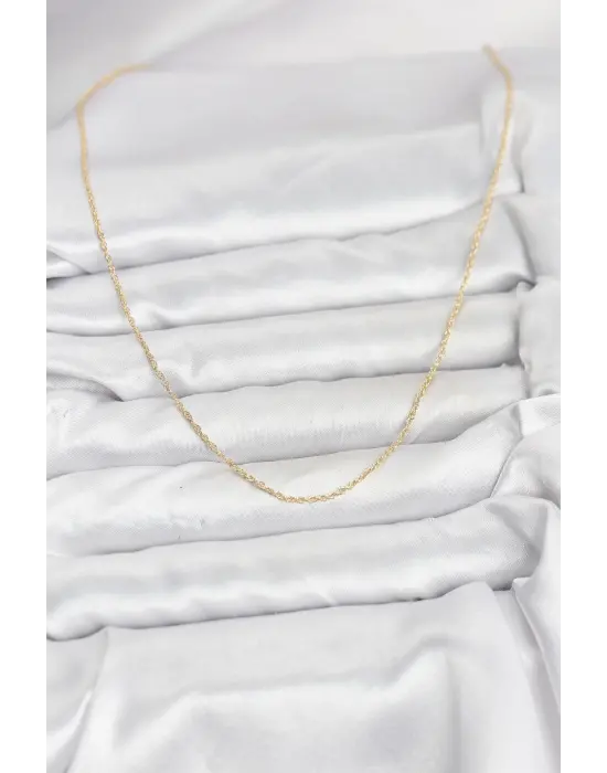 CM 14K Gold Renk Burgu Model 60 cm Kadın Kolye