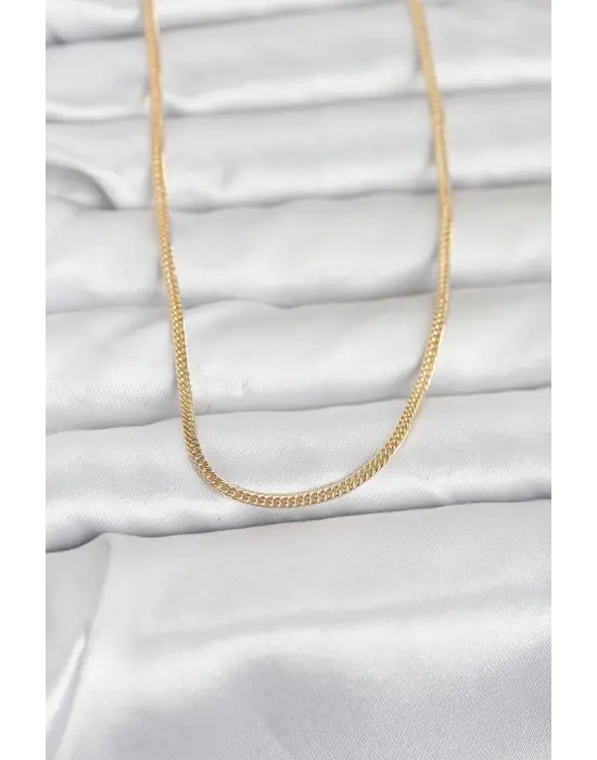 CM 14K Gold Renk Dolgun Zincir Model 60 cm Kadın Kolye