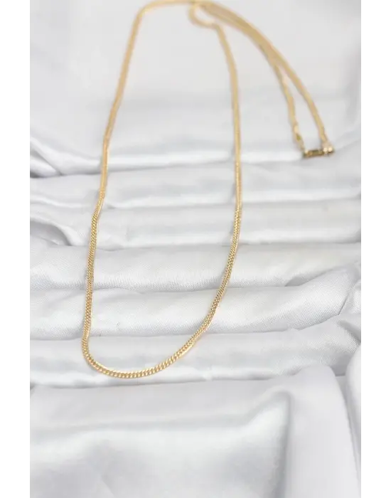 CM 14K Gold Renk Dolgun Zincir Model 60 cm Kadın Kolye
