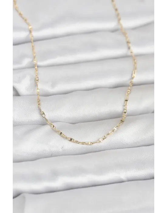 CM 14K Gold Renk Gemici Zincir Model 60 cm Kadın Kolye