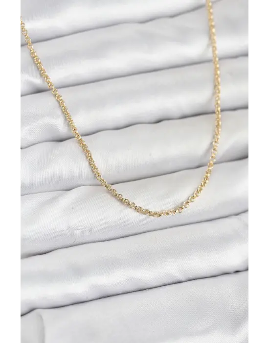 CM 14K Gold Renk Halka Model 60 cm Kadın Kolye