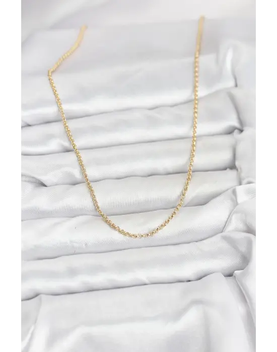 CM 14K Gold Renk Halka Model 60 cm Kadın Kolye