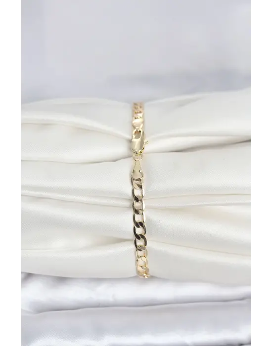 CM 14K Gold Renk Halka Zincir Model Kadın Bileklik