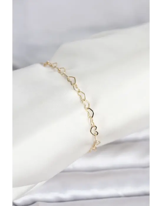CM 14K Gold Renk Kalpli Zincir Model Kadın Bileklik