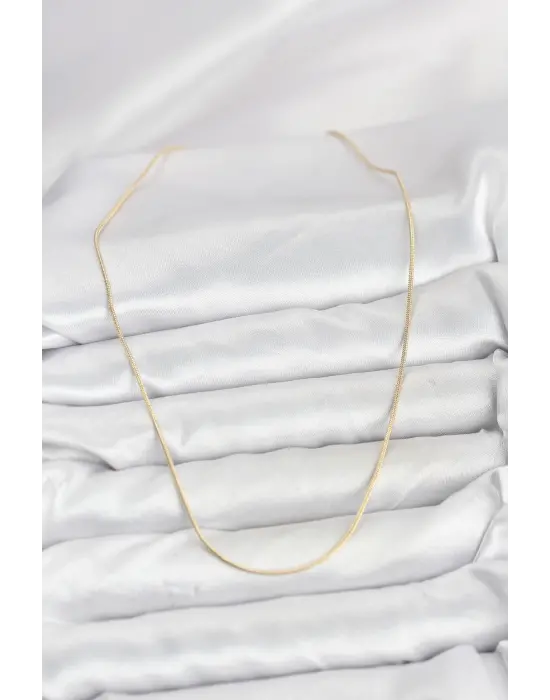 CM 14K Gold Renk Yılan Zincir Model Kadın Kolye